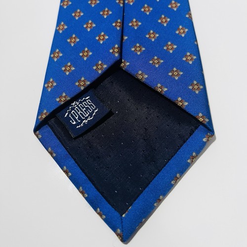 "Corbata de seda azul vintage J.Press con floral verde y naranja 58,5 x 3,5"" excelente"  - Imagen 6 de 12