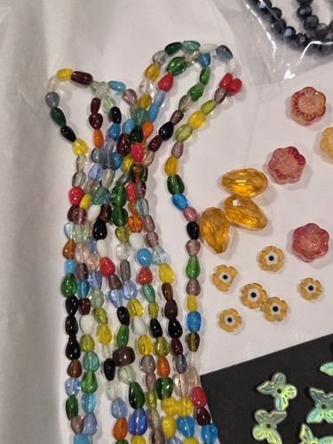 Jewelry Making, Crystal, Glass Beads Lot, Findings Bulk Lampwork - Picture 5 of 17