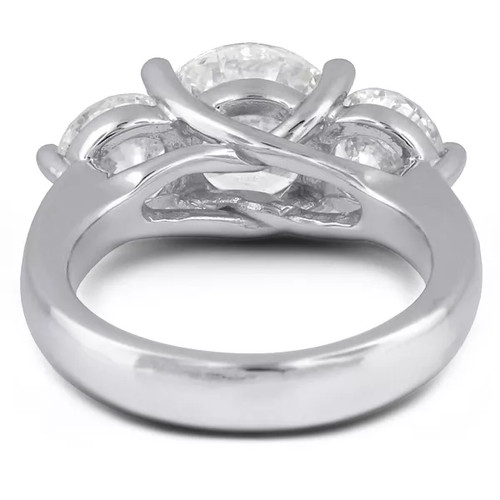 3 Steine Verlobungsring Rankgitter 14K Gold 2,44 ct rund Lab-gezüchtet Diamant D VS1 - Bild 10 von 15