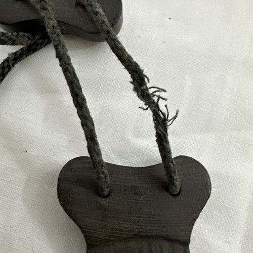 Vintage handgeschnitztes Holz Set Kastagnetten Holz Klöppel Krachmacher Percussion - Bild 5 von 6