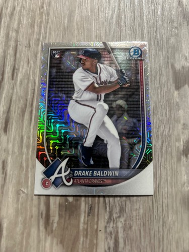 2025 Bowman Chrome Drake Baldwin #75 Mojo rifrattore Rookie RC ROY Braves - Foto 1 di 2