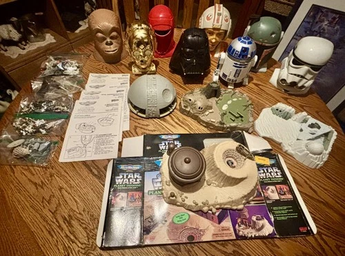 Lot of Vintage Star Wars Micro Machines Miniature Head and Lands Playsets