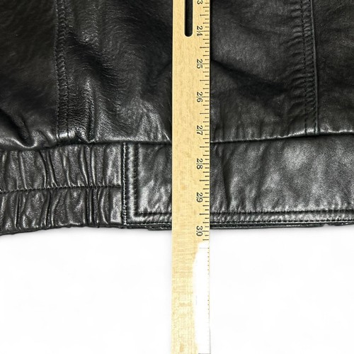 Chaqueta de cuero Wilsons para hombre 3XL negra mantecosa suave cuero genuino abrigo con cremallera completa - Imagen 8 de 12
