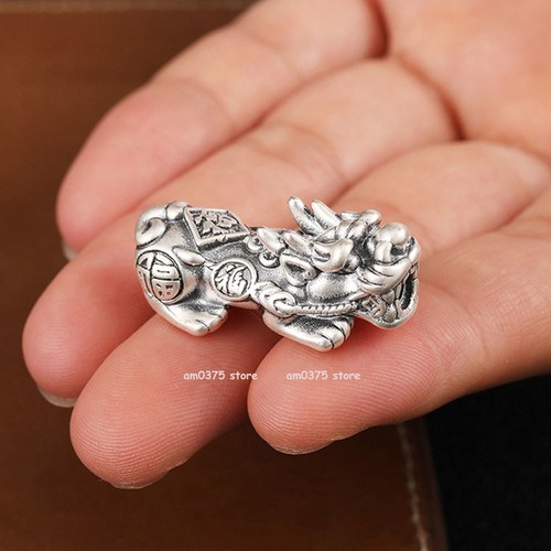 Colgante de Plata Fina Pura 999 Mujer Moneda Dragón 3D Pixiu Accesorio Cuentas Hágalo Usted Mismo - Imagen 43 de 50