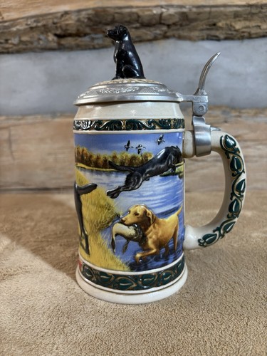 Budweiser 1992 Ltd. Ed. Labrador Hunters Companion Series Beer Stein New In Box - Picture 5 of 11