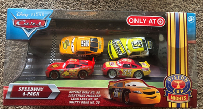 World of Disney Pixar Cars Speedway, Racing 4-Pack Race Chase Gift