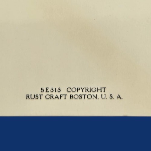 Marjorie Cooper Ostern zwei Cherub Engel spielen Trompeten Vintage Rost Bastelkarte - Bild 6 von 9