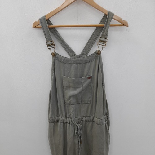 Superdry Dungarees Women Size Large Khaki Cotton RMF08-VM - Picture 2 of 11