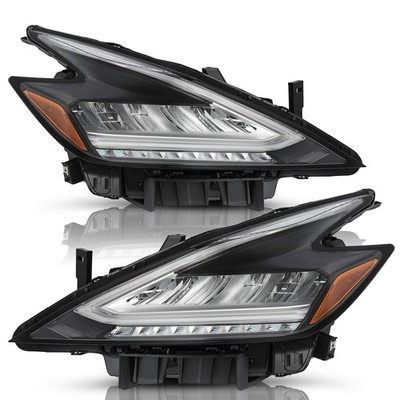 For 2019 2020 2021 Nissan Murano Full LED Black Headlights Headlamps Left+Right