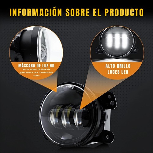 Pair 4" Inch Bumper LED Halo Fog Lights For Jeep Grand Cherokee 2011 2012 2013❤️ - Picture 6 of 16