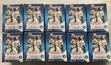Lot of 10 Topps Bowman 2021 MLB Baseball Blaster Box - 72 cardsPer box