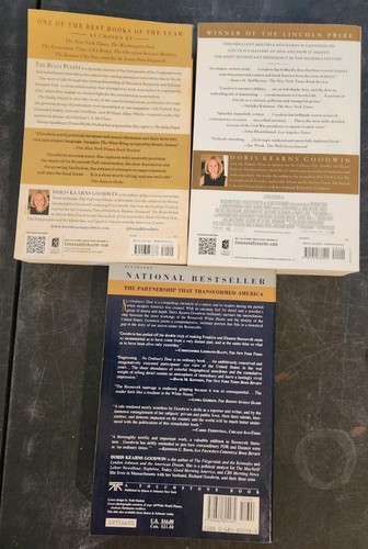 Lot of 3 Doris Kearns Goodwin Paperback No Ordinary Time, Bully Pulpit, Team of - Bild 2 von 2