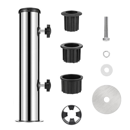 Stainless Steel Outdoor Umbrella Base Sleeve DeckPatio Patio Accessories - Picture 6 of 8