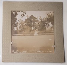 1901 Antique Photograph President McKinley Day After Shot Outside House Pan Am