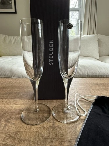 Steuben Champagne Flutes