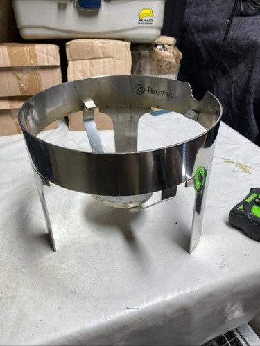 Browne Hot Beverage Dispenser Stand Stainless Drink Chafer Coffee 9” Dia. 3 Lot - Picture 4 of 22
