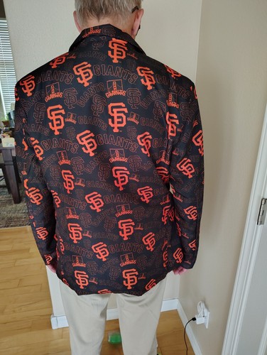 MLB San Francisco Giants brutta tuta sportiva giacca cappotto taglia 46 baseball originale - Foto 2 di 6