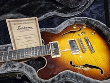 EASTMAN T184MX Hollowbody Thinline Lollar Guitar Goldburst Hard Case MINT