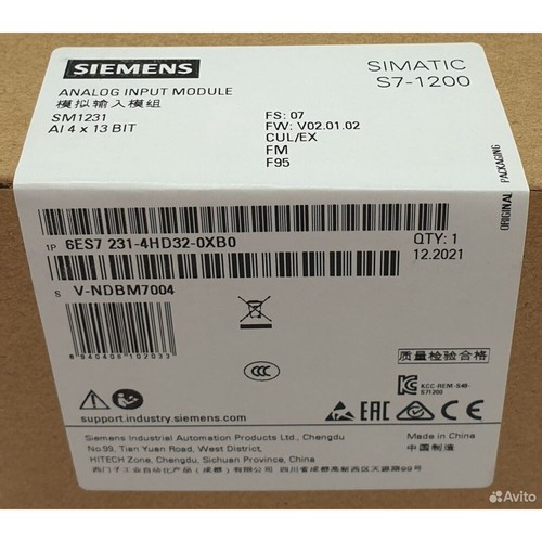 New Siemens 6ES7 231-4HD32-0XB0 6ES7231-4HD32-0XB0 S7-1200 Analog input SM 1231 - Picture 2 of 7