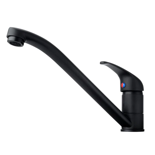 Matt Black Kitchen Taps  Contemporary Single Lever Kitchen Mixer Taps 1