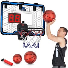 Large Indoor Basketball Hoop for Kids Teens Adults, 24 X 16 Inch Over The Doo...
