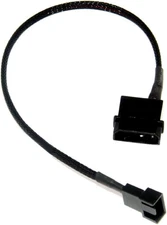 2 Pack 4-Pin (Actual 2-Pin) Molex to 3 Pin 12V PC Case Fan Power Adapter Cable, 