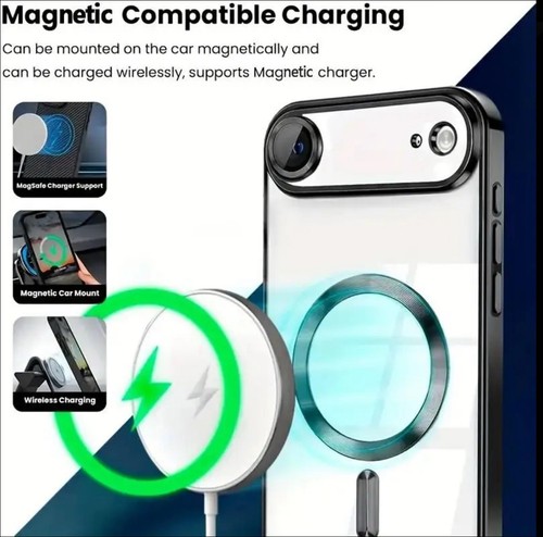 Fr iPhone 17 Air 16 15 14 13 12 11 Pro Max MagSafe Shockproof Plating Case Cover - Picture 5 of 19