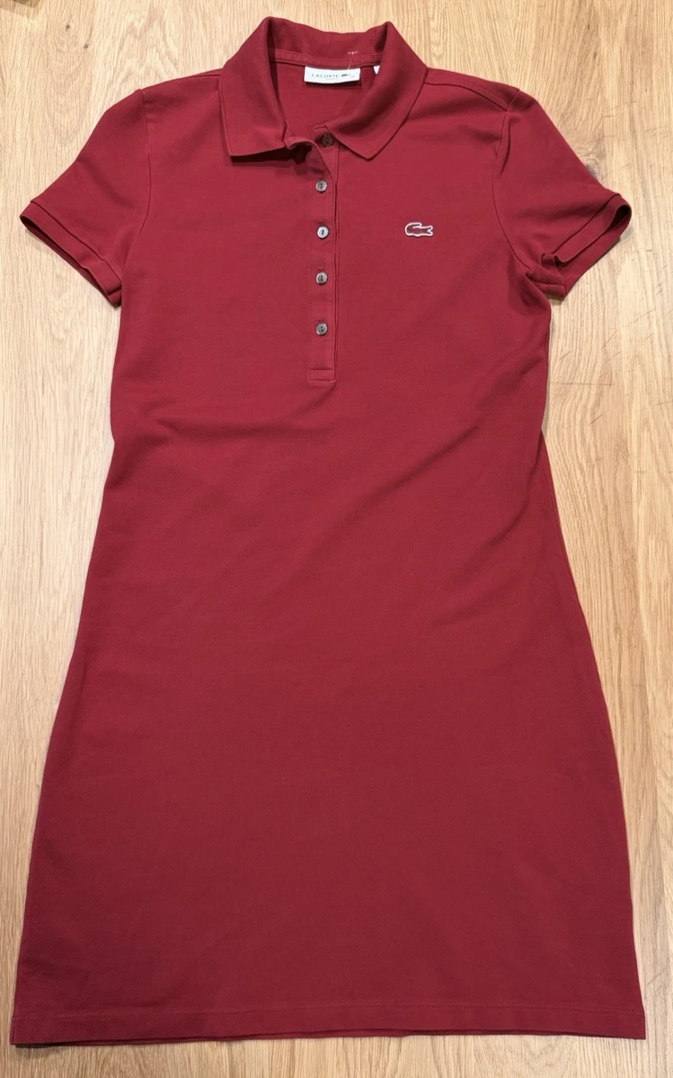 lacoste slim fit dress Lacoste Women's Stretch Slim Fit Polo Dress White – HiPOP Fashion