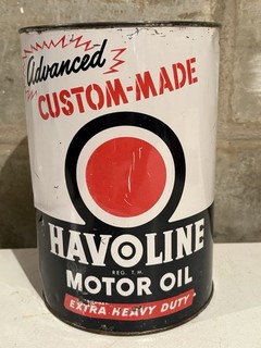 Original Havoline 5 Quart Oil Can Texaco
