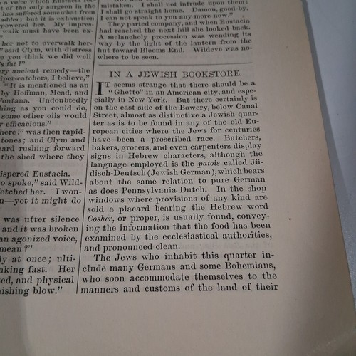 Antique Jewish Bookstore NYC Article Harpers New Monthly Magazine - Picture 2 of 5