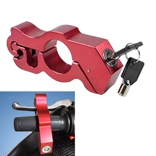 US Red Motor Handlebar Grip Lock Anti Theft Throttle Clutch Brake Lock Red