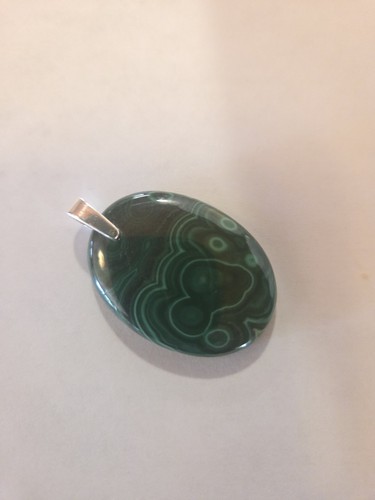 Malachit Anhänger, Sterling Kaution, Wächterstein, Unisex #05 - Bild 5 von 5