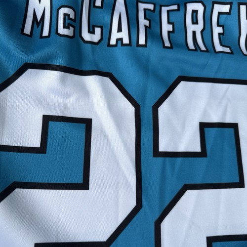 Carolina Panthers #22 McCaffrey Jersey kids sizeS NFL Nike On Field EC - Picture 2 of 5