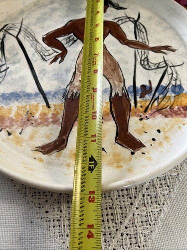 Marc Bellaire? Keramik Beachcomber großer 13" Dekoteller California Pottery - Bild 8 von 8