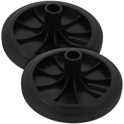 Ruedas de cubo de basura 2 piezas polea de bote de basura ruedas de goma - Imagen 12 de 12