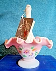 VINTAGE FENTON GOLD TREASURES 2004 BLUE BURMESE BASKET (HANDLE CHIP REPAIR)