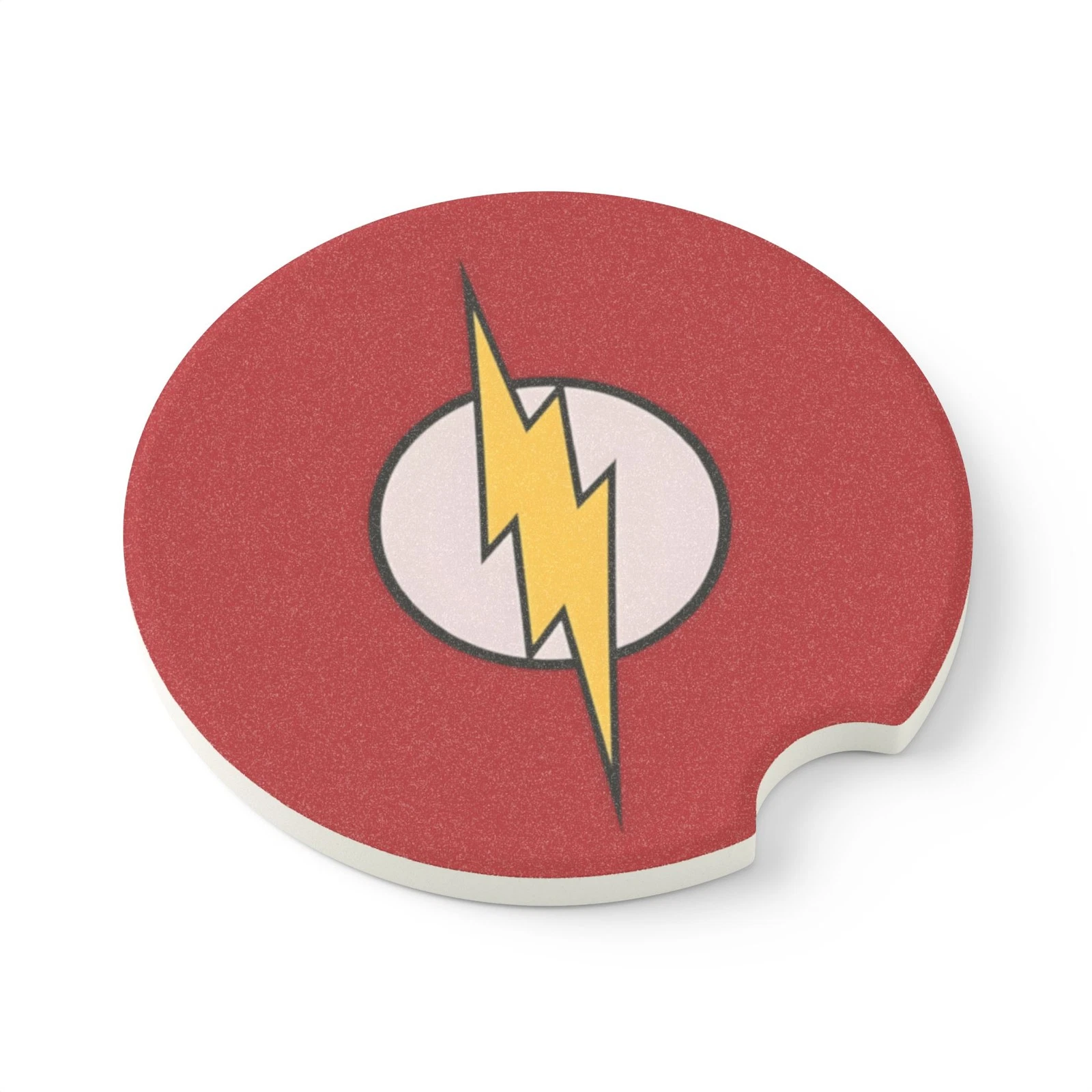 The Flash Logo Soapstone Car Coaster – DC Comics Cup Holder Insert for Car