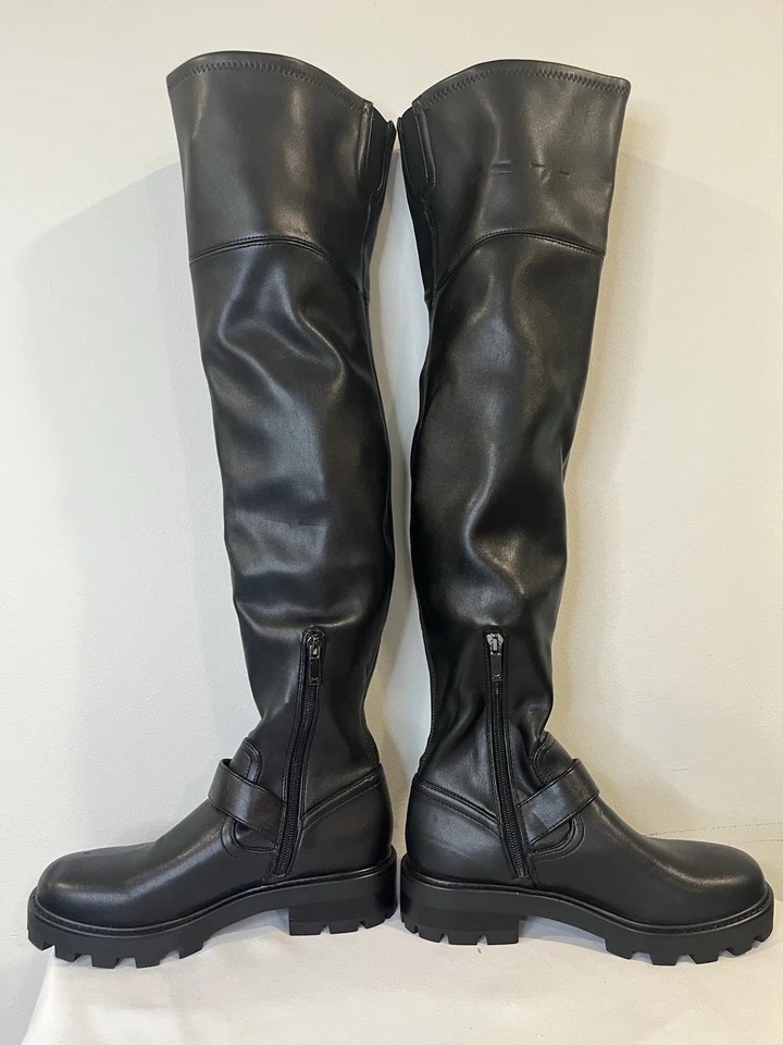 Marc Fisher LTD GANVEN над колена черный загрузки размер 6 М коренастый каблук новый - Изображение 4 из 4