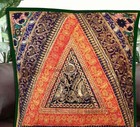 24" CELEBRATION GIFT ETHNIC SARI BEAD HOME SOFA DECOR THROW CUSHION PILLOW COVER
