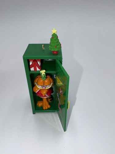 Vintage Enesco Weihnachtsschmuck - Garfield Holiday Hideout, 1981, mit Box - Bild 2 von 8