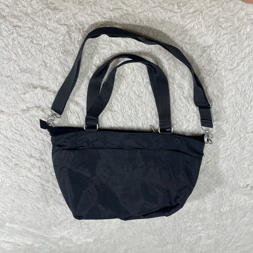 Borsa a tracolla BAGGALLINI borsello stropicciato nylon grigio antracite messenger - Foto 3 di 7