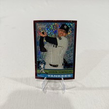 2025 Topps Heritage Burgundy Sparkle Short Print Jasson Dominguez #453