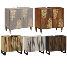 Waschbeckenunterschrank Massivholz Schrank Badezimmerschrank Badschrank Badmöbel