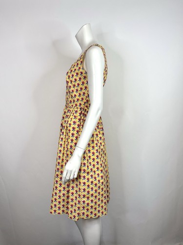 Vtg Prada Yellow Floral Print Dress IT42 - Picture 2 of 11