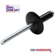 Allstar ALL18013, Set of 250 Black Aluminum Lg Hd Rivet Black 250Pk Performance