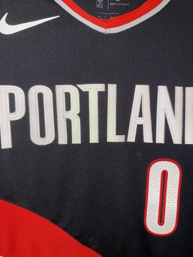 nike portland Trail Blazers Damian Lillard Authentic Jersey Sz 48 L Nba Mens - Picture 2 of 9