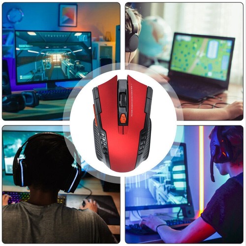 Pc Optical Wireless Mouse Laptop Cordless Usb Computer 2.4GHz Gaming Scroll Mice - Picture 9 of 27