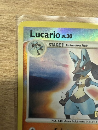 Juego de Cartas Coleccionables Pokémon Lucario LV.X Diamante y Perla Estampado Reverso Raro, LP - Imagen 2 de 7