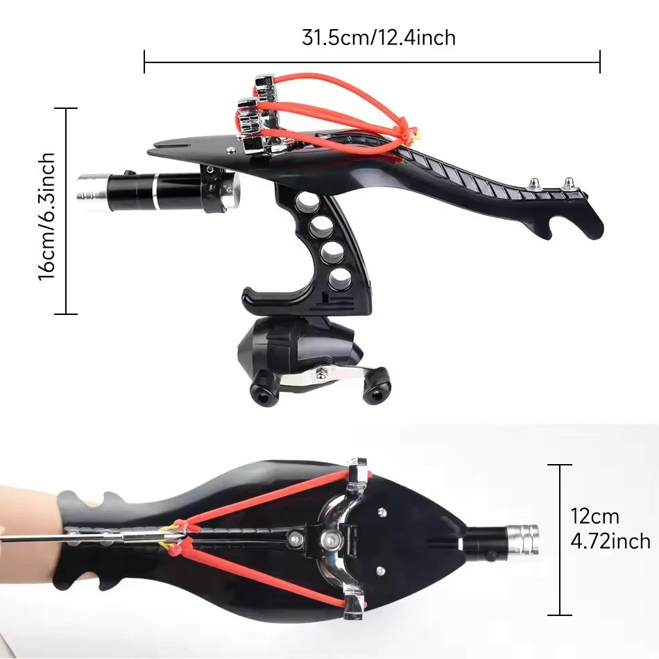 Hunting Fishing Slingshot Pro Laser Catapult Shooting Bow Archery Bowfishing Set - Image 4 of 4