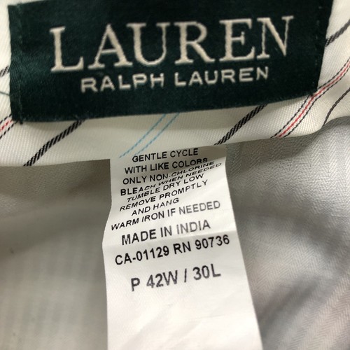 Vintage Polo Ralph Lauren karierte Hose Herren Gr. 42 W/30 L Steamer Capitol RAR - Bild 8 von 8